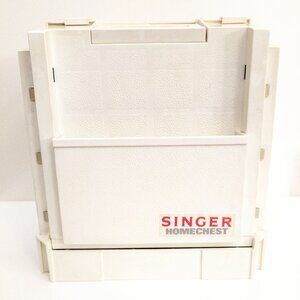 SINGER Home Chest Sewing Storage Organizer / Arts Crafts Tote / Vintage 1980s
